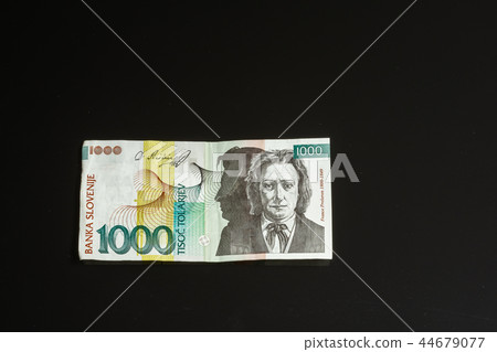 1000 tolar bill of Slovenia, fallow picture 44679077