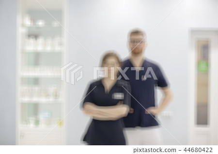 blurred background doctor / background medical institution, clinic, male doctor, medical modern background blurred background doctor / background medical institution, clinic, male doctor, medical modern background 44680422