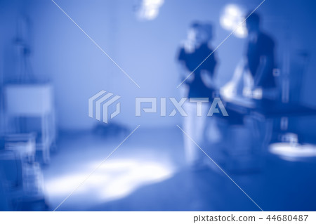 surgeon blurred background / concept medicine, background surgery, work clothes, blur modern background in medical clinic defocus 44680487