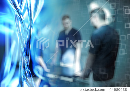 surgeon blurred background / concept medicine, background surgery, work clothes, blur modern background in medical clinic defocus 44680488