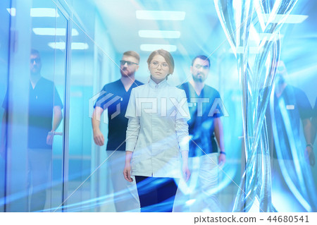 blurred background science medicine / medicine research concept science health, modern clinic scientific background studying DNA blurred background science medicine / medicine research concept science health, modern clinic scientific background studying DNA 44680541