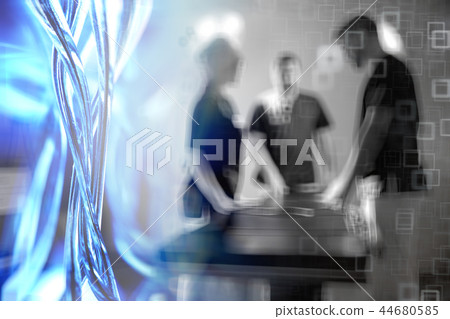 group of doctors operation blurred background / blurred background modern medical clinic doctors on surgery, surgeons at work 44680585