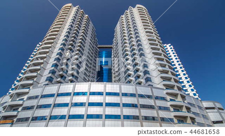 Modern new towers in Ajman timelapse hyperlapse. Cityscape of Ajman. 44681658