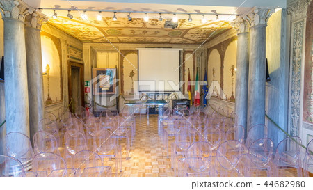 Museo Di Villa Ferrajoli in beautiful town of Albano Laziale timelapse hyperlapse, Italy 44682980