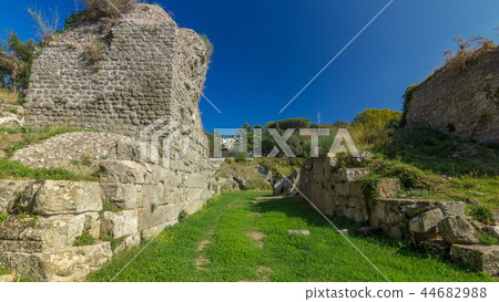 Anfiteatro Severiano in beautiful town of Albano Laziale timelapse hyperlapse, Italy 44682988