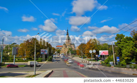 The Annunciation Cathedral timelapse hyperlapse, Kharkov, Ukraine. 44683020