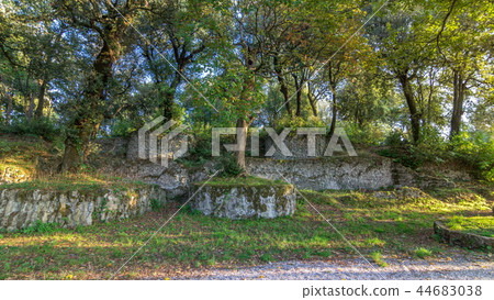 Villa Doria Pamphili park in beautiful town of Albano Laziale timelapse hyperlapse, Italy 44683038