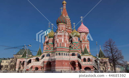 St. Basils cathedral timelapse hyperlapse in Moscow, Russia St. Basils cathedral timelapse hyperlapse in Moscow, Russia 44685392