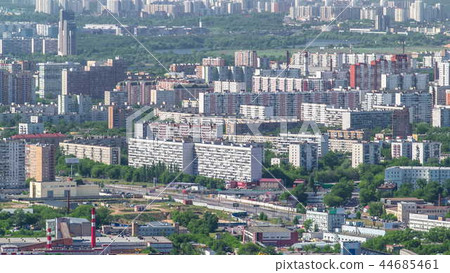 Panoramic view of the building from the roof of Moscow International Business Center timelapse, Russia Panoramic view of the building from the roof of Moscow International Business Center timelapse, Russia 44685461