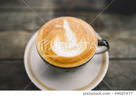 Coffee in the cup Hot Latte in the morning 44685477