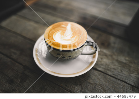 Coffee in the cup Hot Latte in the morning Coffee in the cup Hot Latte in the morning 44685479