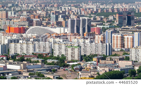 Panoramic view of the building from the roof of Moscow International Business Center timelapse, Russia Panoramic view of the building from the roof of Moscow International Business Center timelapse, Russia 44685520