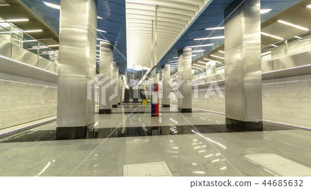 modern subway station Delovoy center, business center timelapse, hyperlapse. Moscow, Russia. modern subway station Delovoy center, business center timelapse, hyperlapse. Moscow, Russia. 44685632