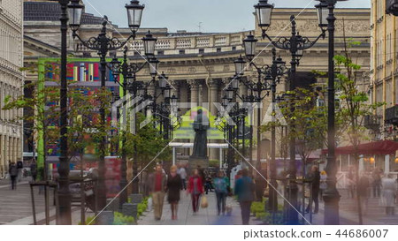 Malaya Konyushennaya Street timelapse - a street in the Central district of St. Petersburg. Malaya Konyushennaya Street timelapse - a street in the Central district of St. Petersburg. 44686007