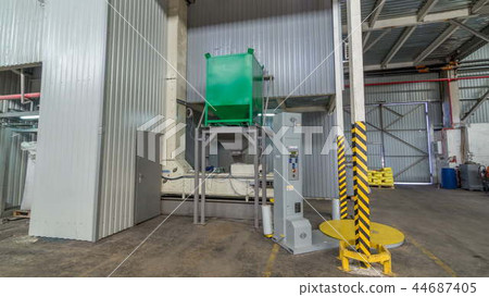 Electrical mill machinery and elevator for the production of seeds timelapse hyperlapse. Grain equipment. 44687405