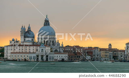 Basilica Santa Maria della Salute at sunset timelapse, Venezia, Venice, Italy Basilica Santa Maria della Salute at sunset timelapse, Venezia, Venice, Italy 44688290