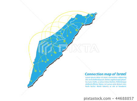 Modern of Map connections network Modern of Map connections network 44688857