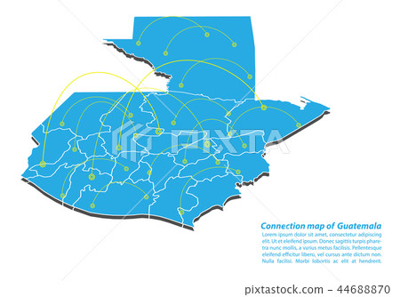 Modern of Map connections network Modern of Map connections network 44688870