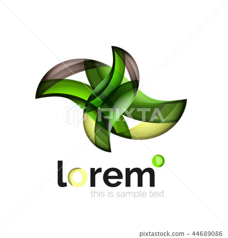 Abstract geometric logo created with overlapping smooth shapes Abstract geometric logo created with overlapping smooth shapes 44689086