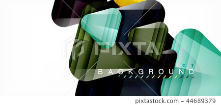 Glass triangles modern geometric composition, abstract background Glass triangles modern geometric composition, abstract background 44689379