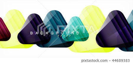 Glass triangles modern geometric composition, abstract background Glass triangles modern geometric composition, abstract background 44689383