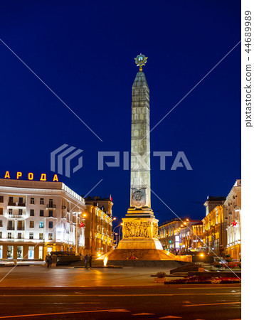 Victory Square in the center of Minsk, a memorable place in honor of the heroism of the people 44689989