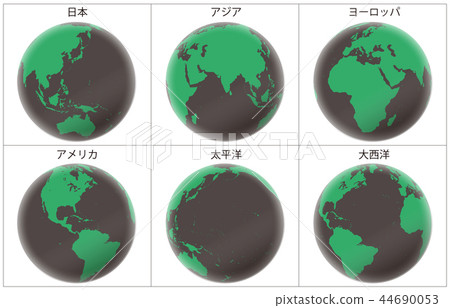 地球設置黑色綠色2幀名稱 44690053