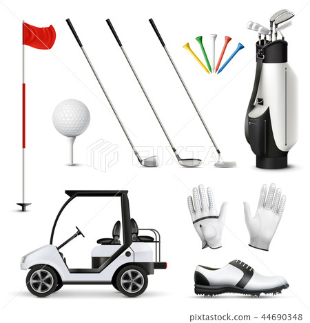 Golf Realistic Set Golf Realistic Set 44690348