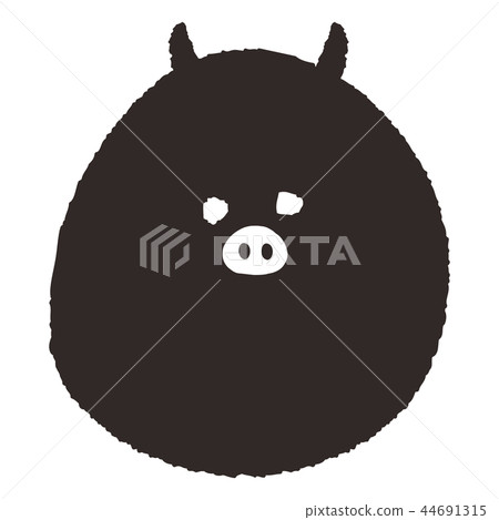 Material Black Pig Illustration Stock Illustration