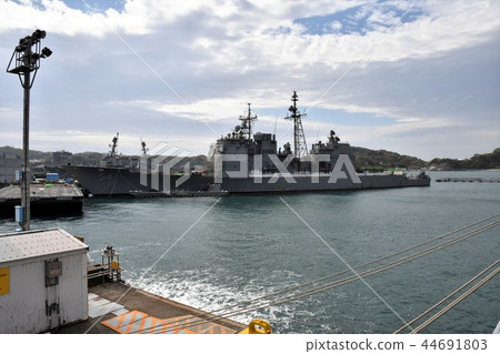 Aegis Cruiser of US Navy Yokosuka Base 44691803
