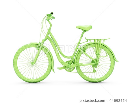 white and green bike