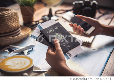 Travelers are planning a trip by searching Travelers are planning a trip by searching 44692581