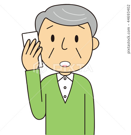 Two head male senior calling 44693402