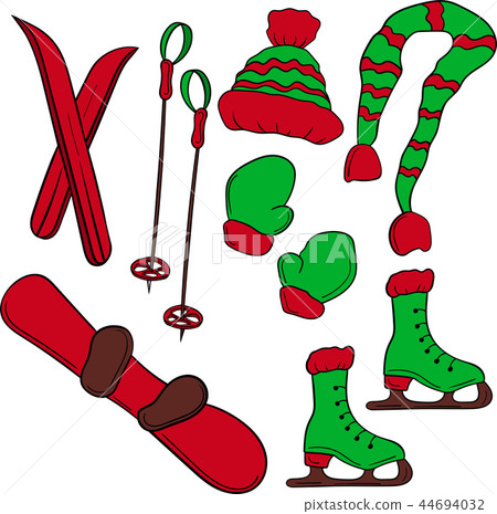 Set of Christmas and New Year element Set of Christmas and New Year element 44694032