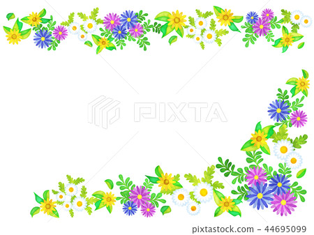 Watercolor-style floral brushes and ornaments (Northpole, African-Disei, Melanpodium) Watercolor-style floral brushes and ornaments (Northpole, African-Disei, Melanpodium) 44695099