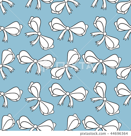 Seamless pattern with bows isolated on blue. Seamless pattern with bows isolated on blue. 44696364