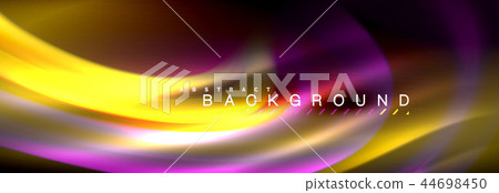 Fluid color wave line background. Trendy abstract layout template for business or technology 44698450