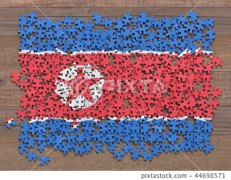 North Korea Flag Puzzle 44698571