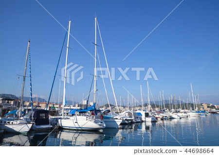 Sailing yachts and motor boats, Corsica Sailing yachts and motor boats, Corsica 44698664
