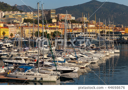 Ajaccio port in morning sunlight. Corsica 44698676