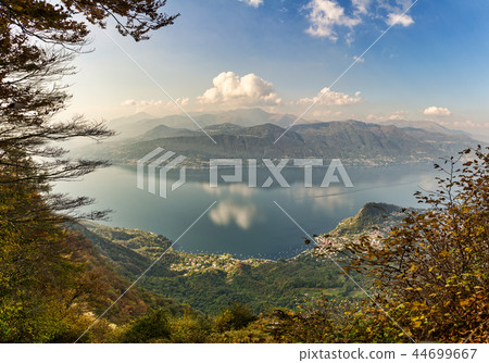 Aerial view on the lake Maggiore 44699667