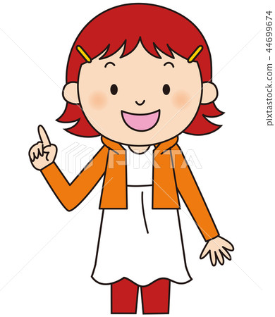 女孩A指向手指 女孩A指向手指 44699674