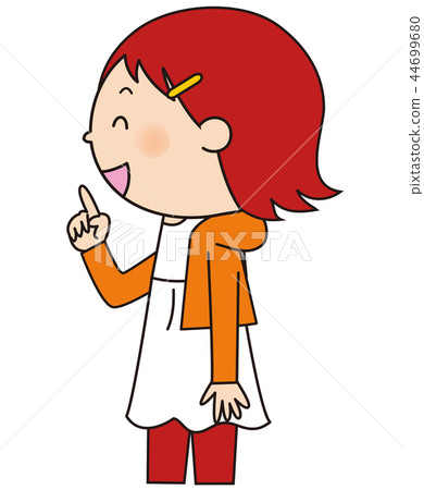 Girl A pointing finger 44699680
