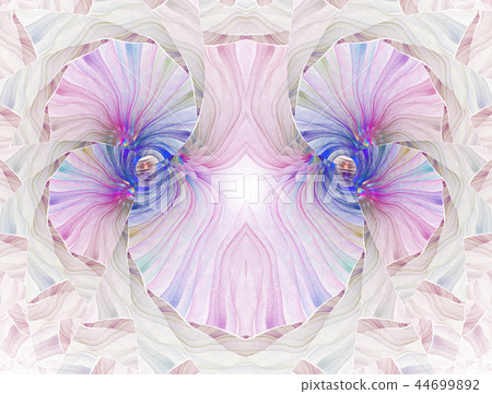 Colorful floral stained glass kaleidoscopic design Colorful floral stained glass kaleidoscopic design 44699892