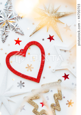 Christmas and New Year heart decoration Christmas and New Year heart decoration 44700703