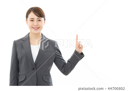 Business woman finger pointing 44700802