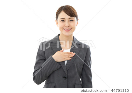 Business woman arms crossed confidence confidence 44701310