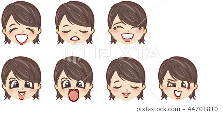 女孩臉上的表情集 女孩臉上的表情集 44701810