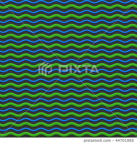 Abstract Green and Blue Waves Seamless Pattern Background. Vector 44701868