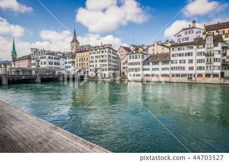 Panoramic view of Zurich in Switzerland 44703527